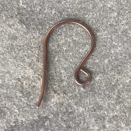 Earring hooks - .8mm - Oxidised bronze - large
