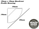 Earthen Radiata Interior Quadrant Moulding 18x18mm