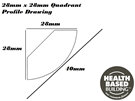 Earthen Radiata Interior Quadrant Moulding 28x28mm