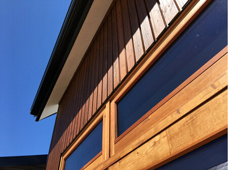 Earthen Thermally Modified Timber (TMT) Xterior Shiplap Cladding Brushed Grain Face 135x21mm
