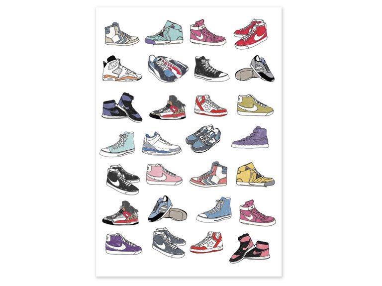 East End Prints Sneakers Gift Greeting Card Kicks Shoes Teen