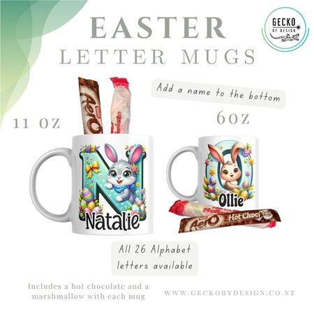Easter Mugs - Letters