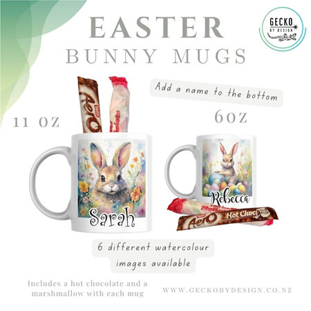 Easter Mugs - Watercolour Bunny
