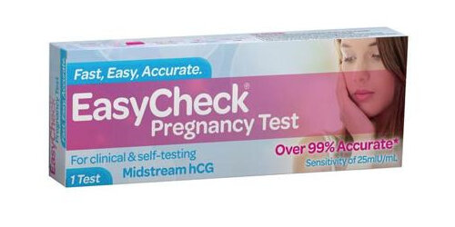 EASYCHECK PREGNANCY TEST 1PK BLUE