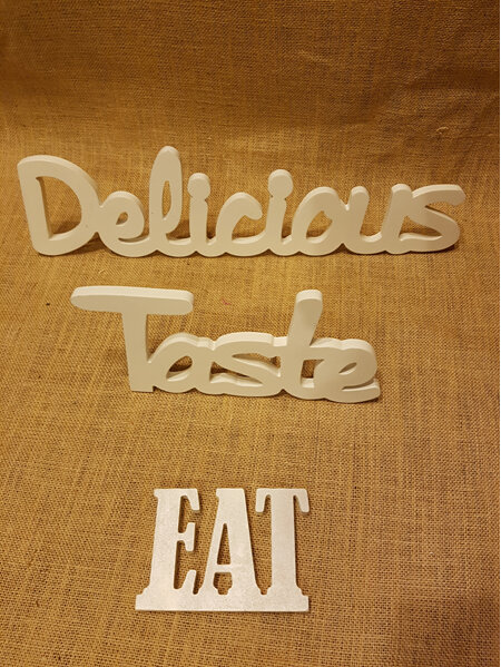 Eat, Taste, Delicious Signs