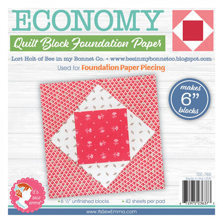 Economy Quilt Block 6in Foundation Paper Pad by Lori Holt