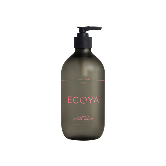 Ecoya Hand & Body Wash - Guava & Lychee 450ml