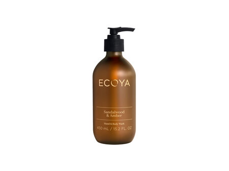 Ecoya Hand & Body Wash - Sandlewood & Amber 450ml