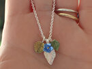 eden garden leaves lilygriffin nz forget-me-not flower sterling silver necklace