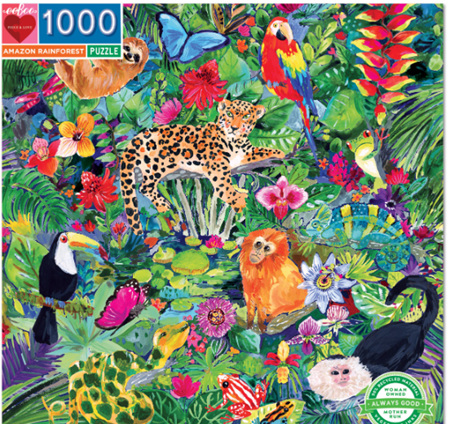 eeBoo 1000 Piece Jigsaw Puzzle: Amazon Rainforest
