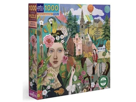 eeBoo 1000 Piece Jigsaw Puzzle Artist & Daughter
