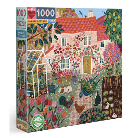 eeboo 1000 Piece Jigsaw Puzzle: English Cottage