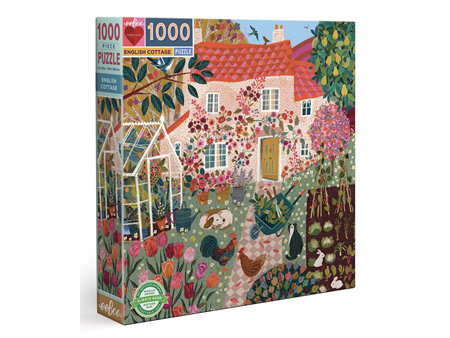 eeboo 1000 Piece Jigsaw Puzzle: English Cottage