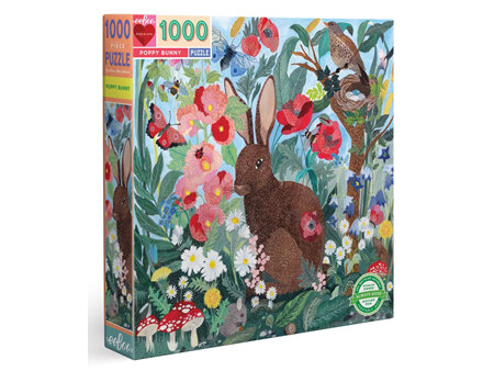 eeBoo 1000 Piece Jigsaw Puzzle: Poppy Bunny