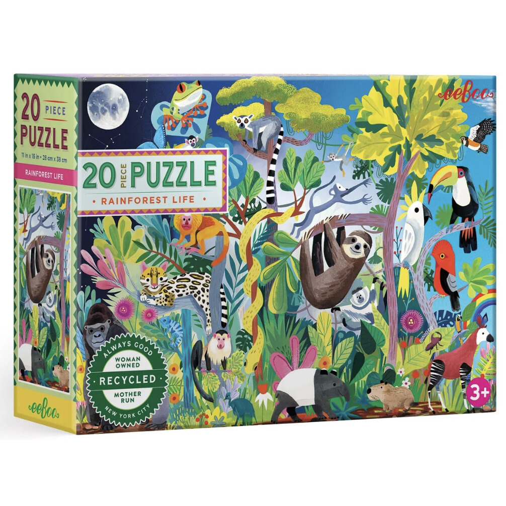 EeBoo 20 Piece Puzzle Rainforest Life