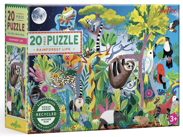 EeBoo 20 Piece Puzzle Rainforest Life