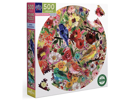 eeBoo 500 Piece Jigsaw Puzzle Birds & Blossoms