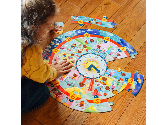 EeBoo Around the Clock 25 Piece Giant Puzzle with Hands