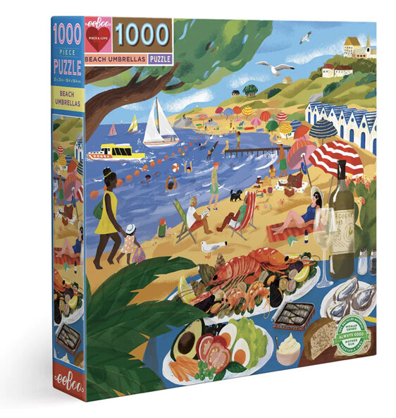 EeBoo Beach Umbrella 1000 Piece Puzzle