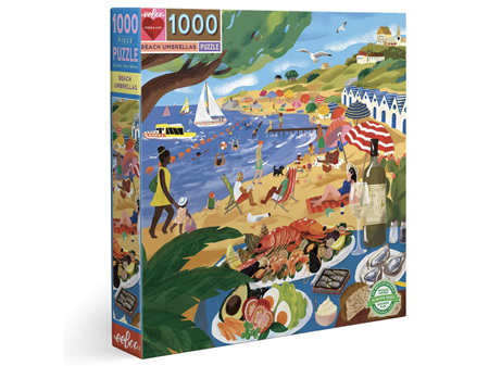 EeBoo Beach Umbrellas 1000 Piece Puzzle