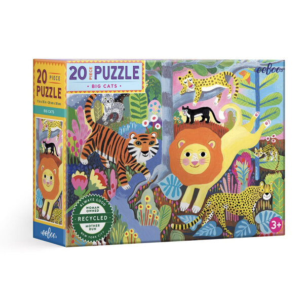 EeBoo Big Cats 20 Piece Puzzle