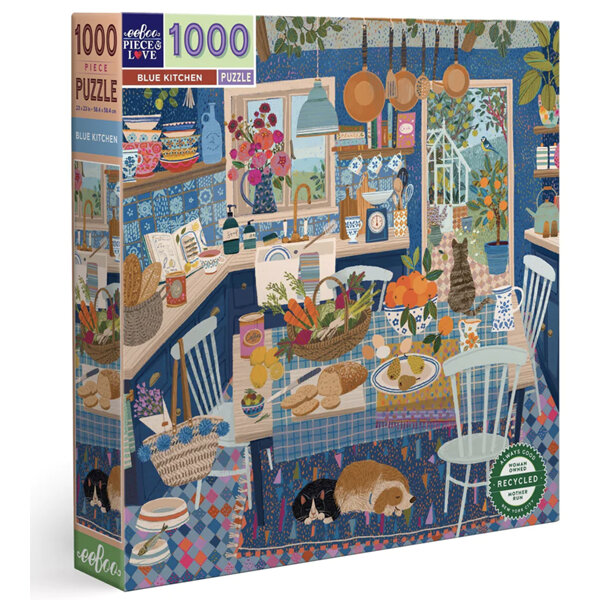 EeBoo Blue Kitchen 1000 Piece Puzzle