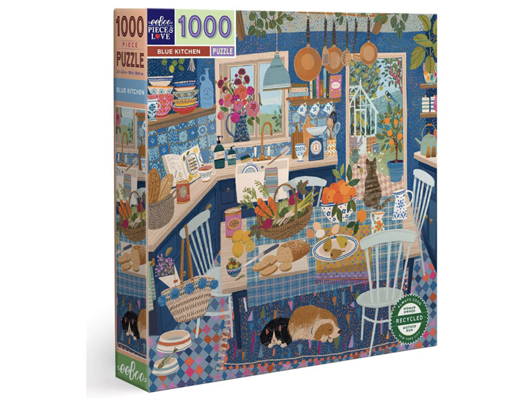 EeBoo Blue Kitchen 1000 Piece Puzzle