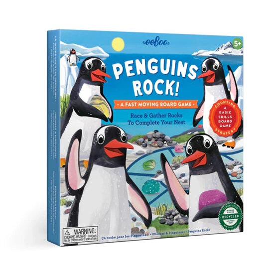 EeBoo Board Game Penguins Rock! kids family little