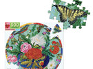 EeBoo Bouquet and Birds Round 500 Piece Puzzle