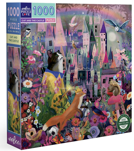 EeBoo Cat and the Castle 1000 Piece Puzzle