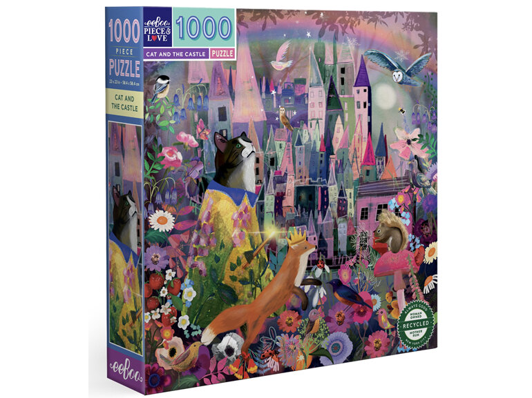 EeBoo Cat and the Castle 1000 Piece Puzzle