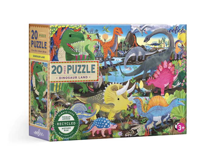 EeBoo Dinosaur Land 20 Piece Puzzle