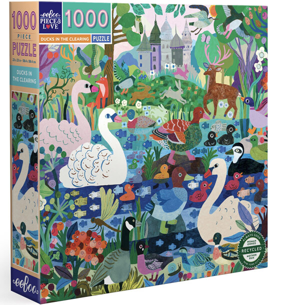 EeBoo Ducks in the Clearing 1000 Piece Puzzle
