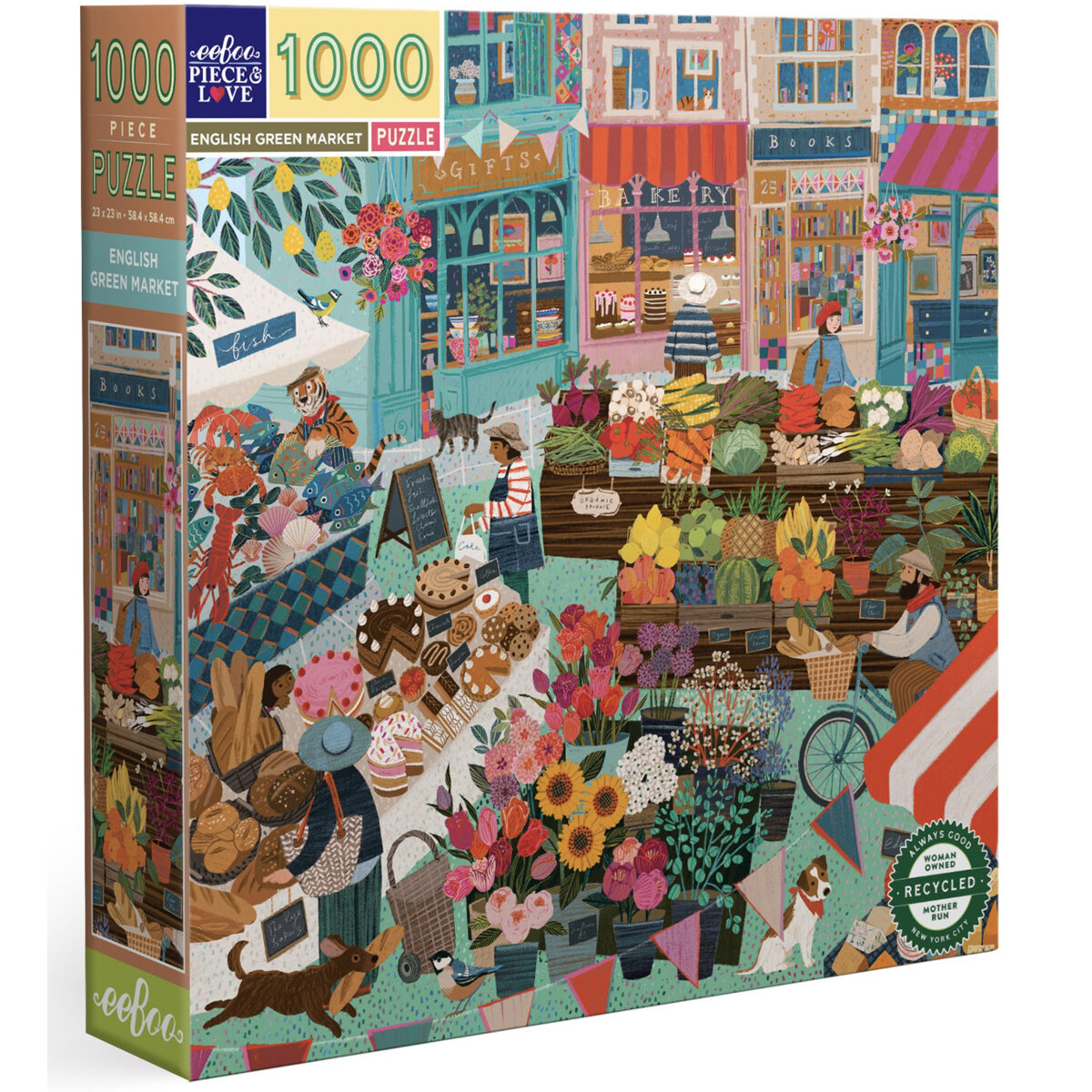 EeBoo English Green Market 1000 Piece Puzzle *NEW!*