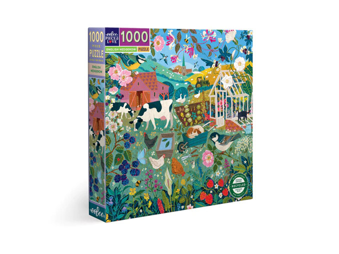 EeBoo English Hedgerow 1000 Piece Puzzle *NEW* jigsaw