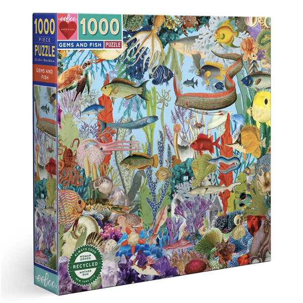 EeBoo Gems and Fish 1000 Piece Puzzle