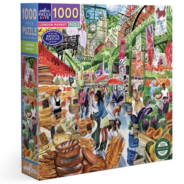 EeBoo London Market 1000 Piece Puzzle 2024 New!