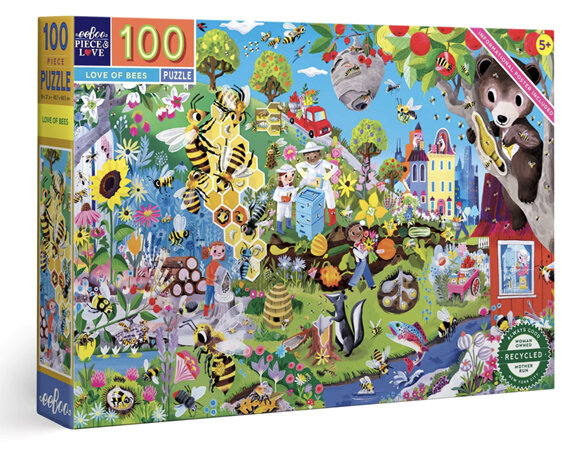 EeBoo Love of Bees 100 Piece Puzzle