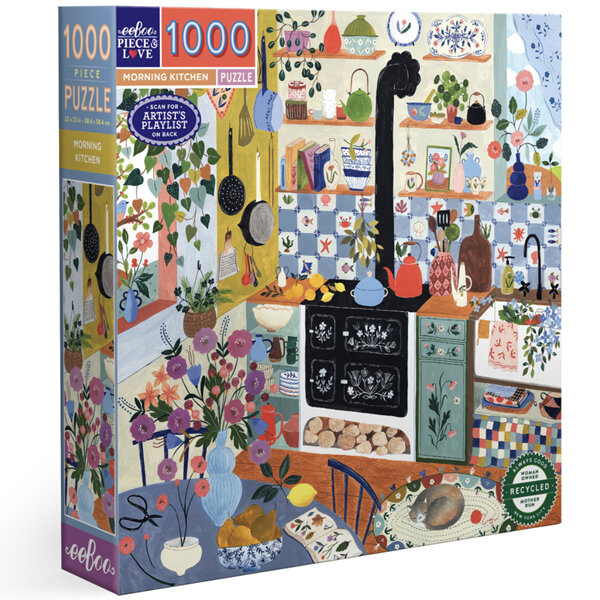 EeBoo Morning Kitchen 1000 Piece Puzzle 2024 New!