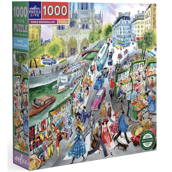 EeBoo Paris Bookseller 1000 Piece Puzzle