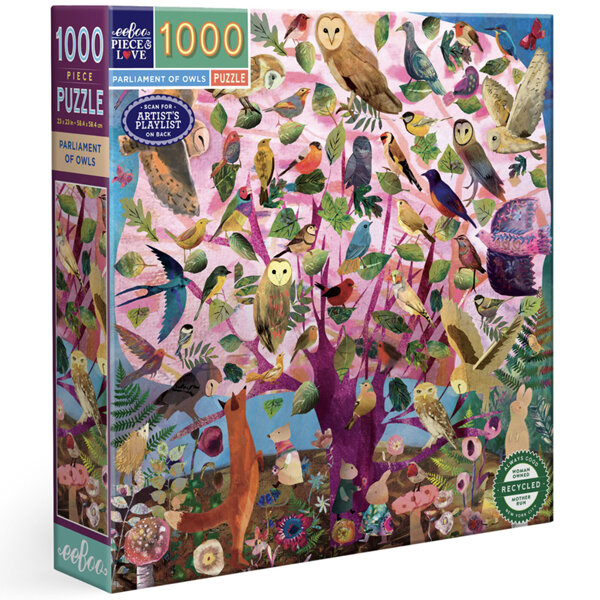 EeBoo Parliament of Owls 1000 Piece Puzzle 2024 New!