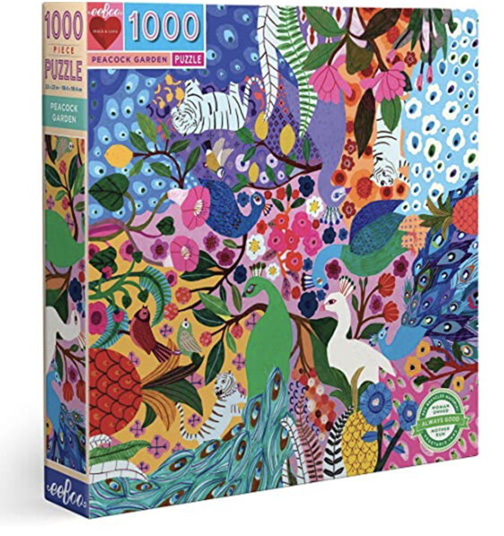 EeBoo Peacock Garden 1000 Piece Puzzle