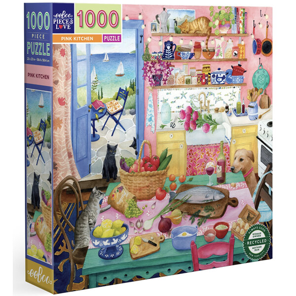 EeBoo Pink Kitchen 1000 Piece Puzzle *NEW!*