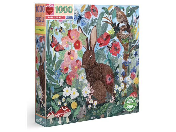 EeBoo Poppy Bunny 1000 Piece Puzzle
