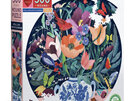 EeBoo Still Life with Flowers 500 Piece Round Puzzle