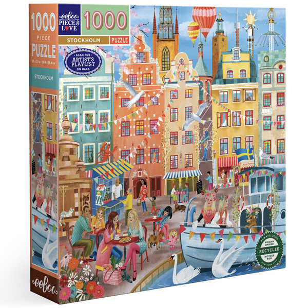 EeBoo Stockholm 1000 Piece Puzzle 2024 New!