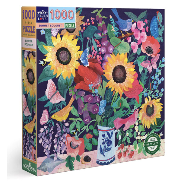 EeBoo Summer Bouquet 1000 Piece Puzzle