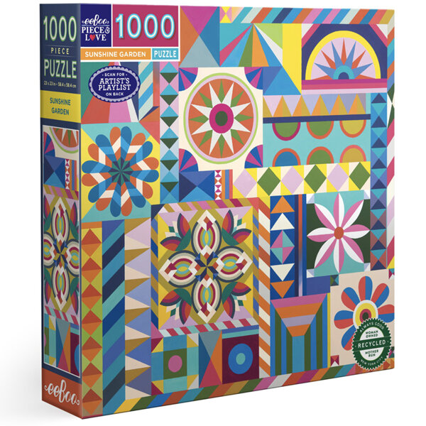 EeBoo Sunshine Garden 1000 Piece Puzzle 2024 New!