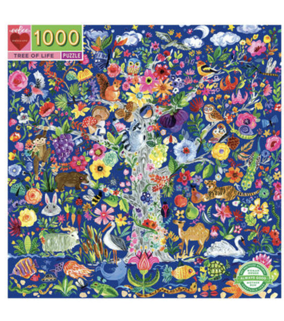 EeBoo Tree of Life 1000 Piece Puzzle August Wren