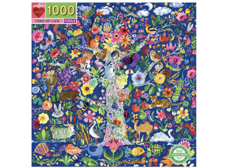 EeBoo Tree of Life 1000 Piece Puzzle August Wren